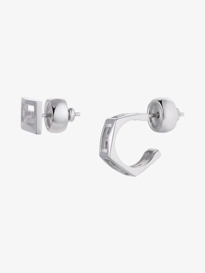 2g Earrings In Metal Silvery Men Givenchy Jewelry