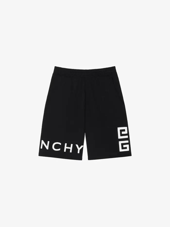 4g Bermuda Shorts In Fleece Black Men Givenchy Pants and Shorts
