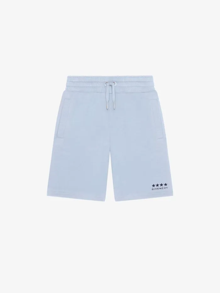 4g Bermuda Shorts In Fleece Light Blue Kids Givenchy