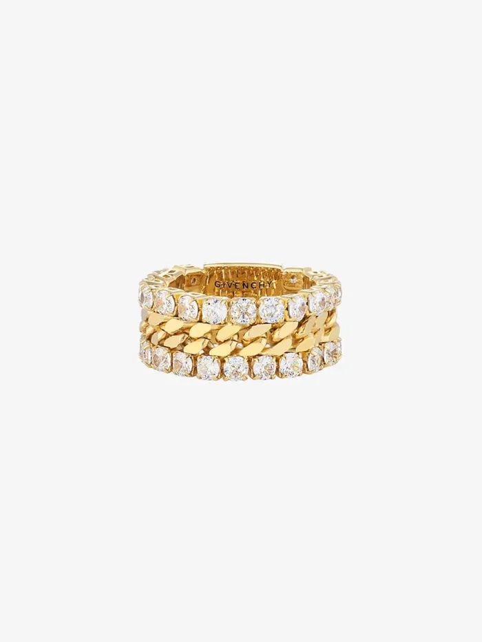 4g Crystal Ring In Metal With Crystals Golden Yellow Women Givenchy Jewelry