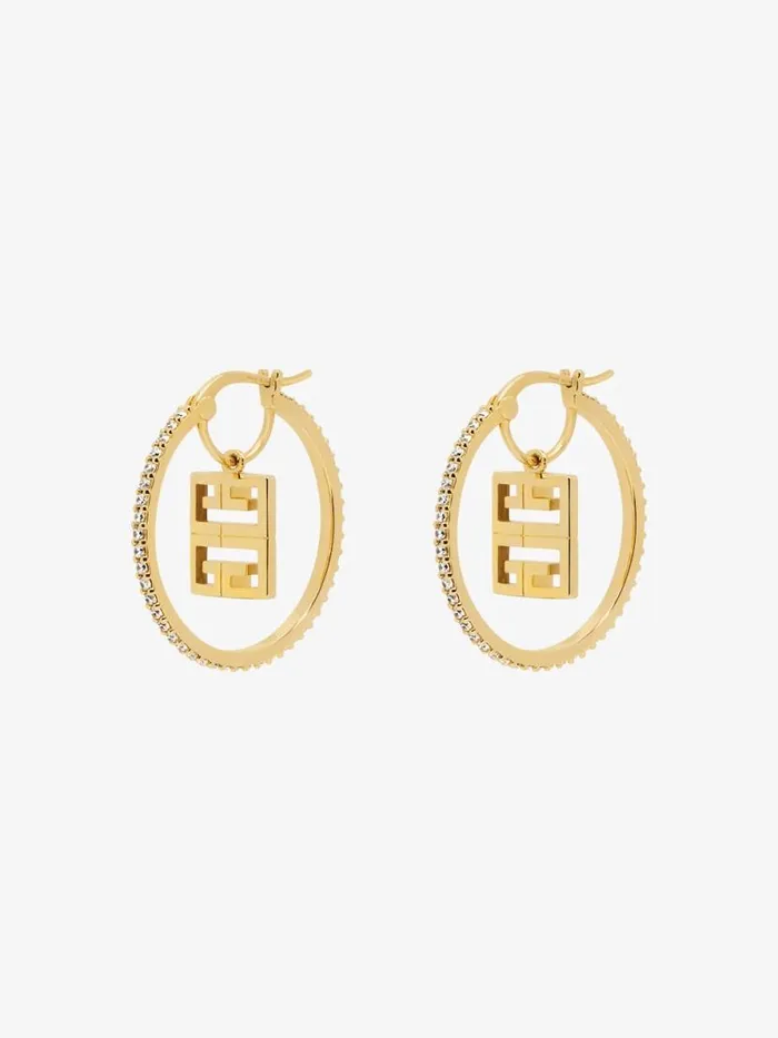 4g Earrings In Metal With Crystals Golden Yellow Women Givenchy Jewelry