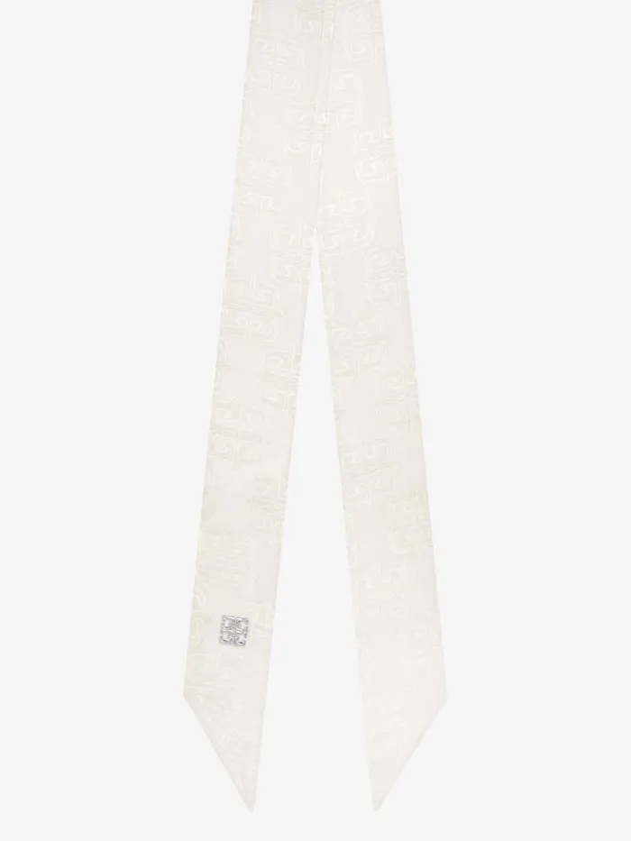 4g Liquid Bandeau In Silk With 4g Detail Off White Women Givenchy Scarves