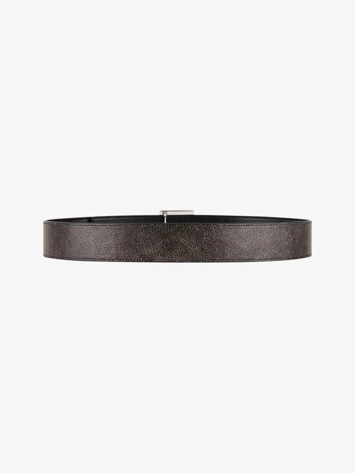4g Reversible Belt In Leather Blackgrey Men Givenchy Belts