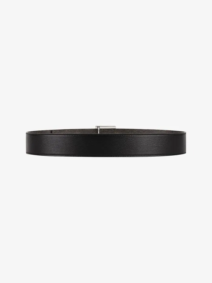 4g Reversible Belt In Leather Blackgrey Men Givenchy Belts