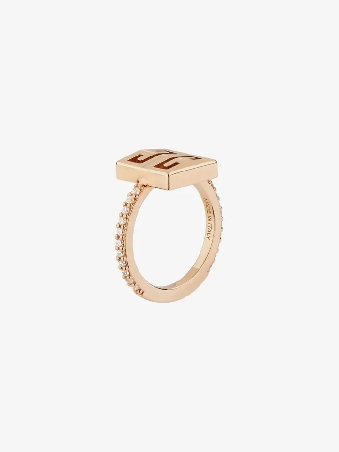 4g Ring In Metal With Crystals Rose Golden Women Givenchy Jewelry
