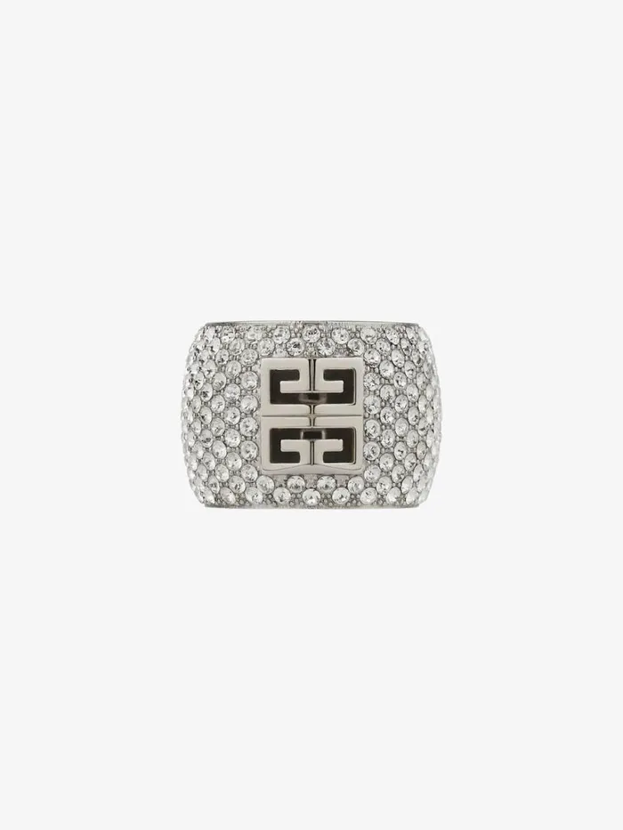 4g Ring In Metal With Crystals Silvery Women Givenchy Jewelry