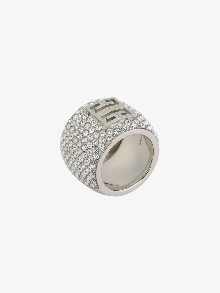 4g Ring In Metal With Crystals Silvery Women Givenchy Jewelry