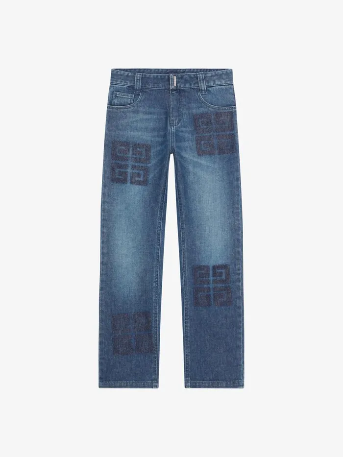 4g Slim Fit Jeans In Denim Denim Blue Kids Givenchy