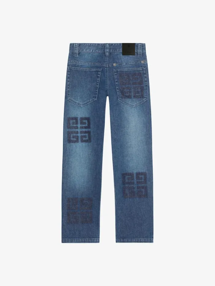 4g Slim Fit Jeans In Denim Denim Blue Kids Givenchy