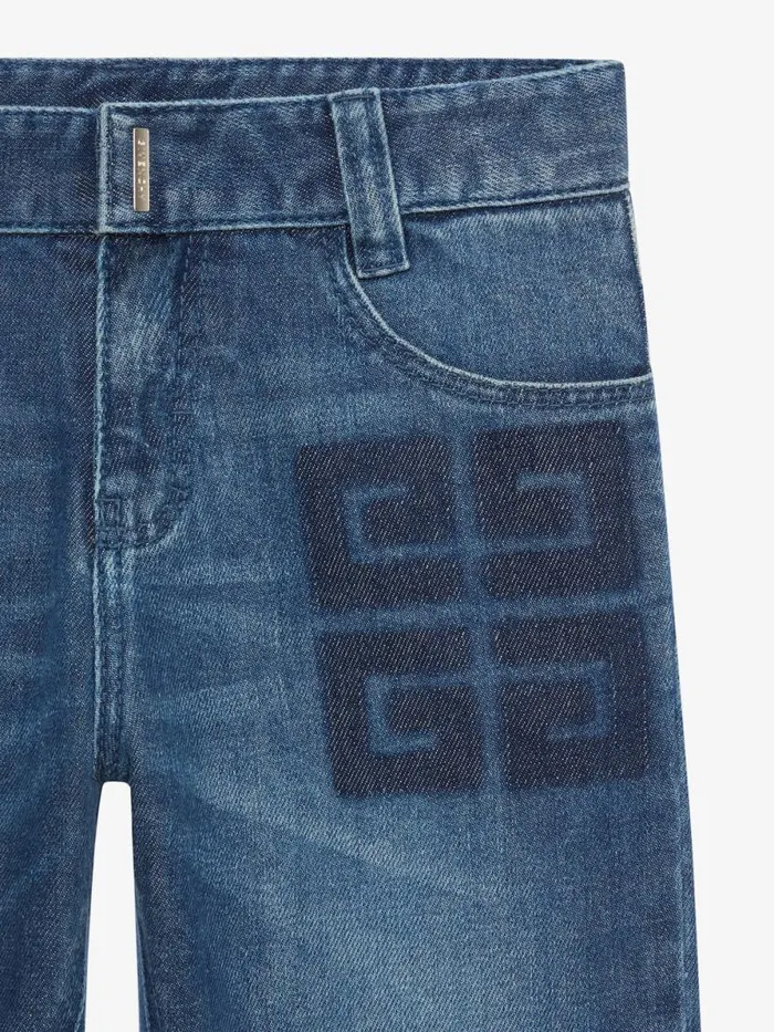 4g Slim Fit Jeans In Denim Denim Blue Kids Givenchy