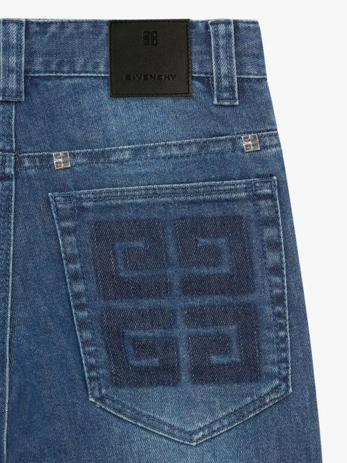 4g Slim Fit Jeans In Denim Denim Blue Kids Givenchy