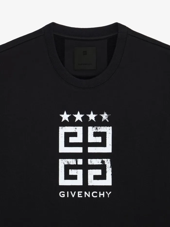 4g Stars Slim Fit Sweatshirt In Fleece Black Men Givenchy Sweatshirts and Hoodies
