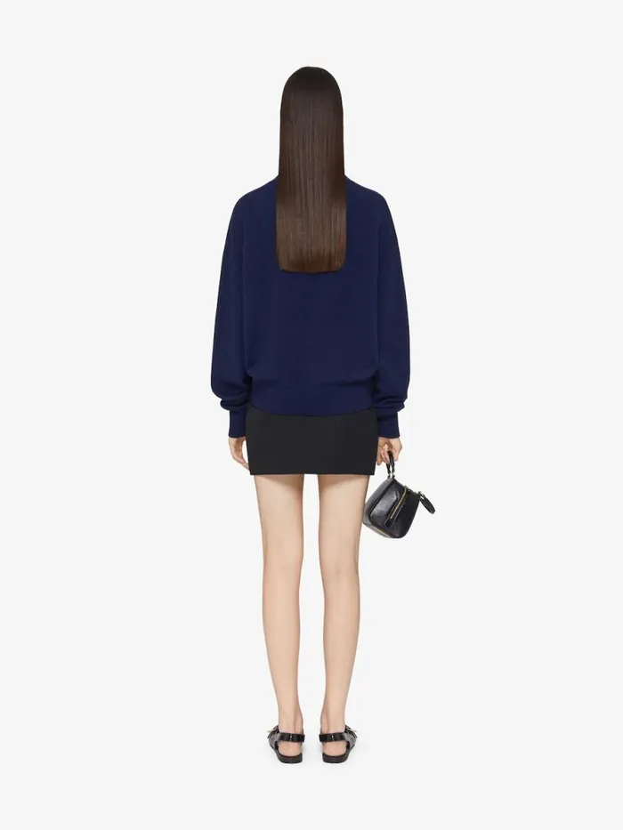 4g Sweater In Cashmere Navywhite Women Givenchy Sweaters