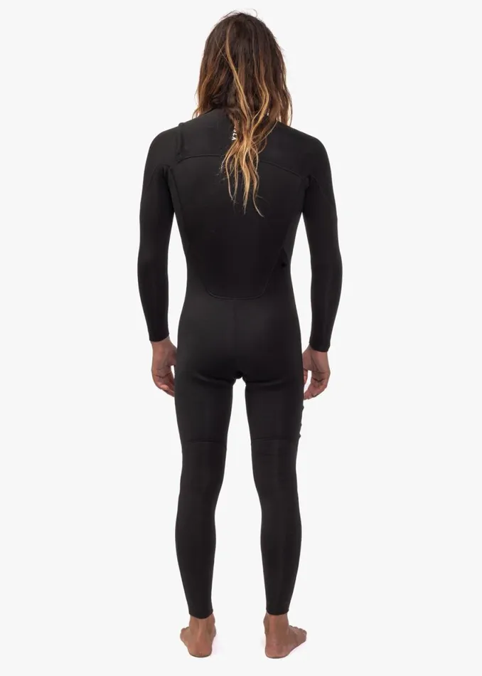 7 Seas 32 Full Chest Zip Wetsuit 8211 Black With Jade Logos Black Men Vissla Wetsuits