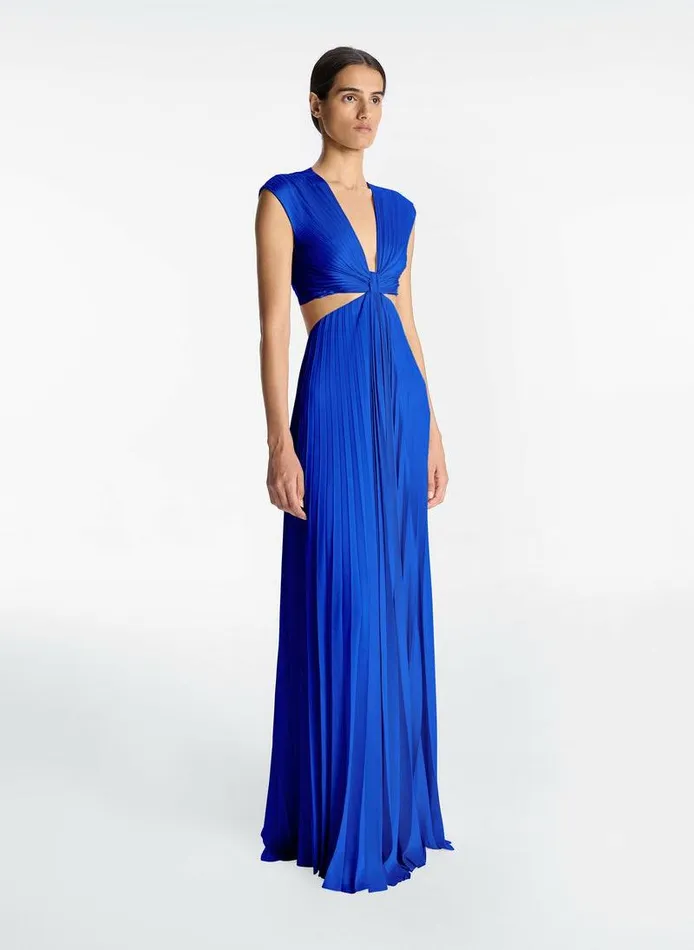 Accessories Women ALC Alejandra Satin Pleated Dress Cyan Accessories Women ALC Alejandra Satin Pleated Dress Cyan