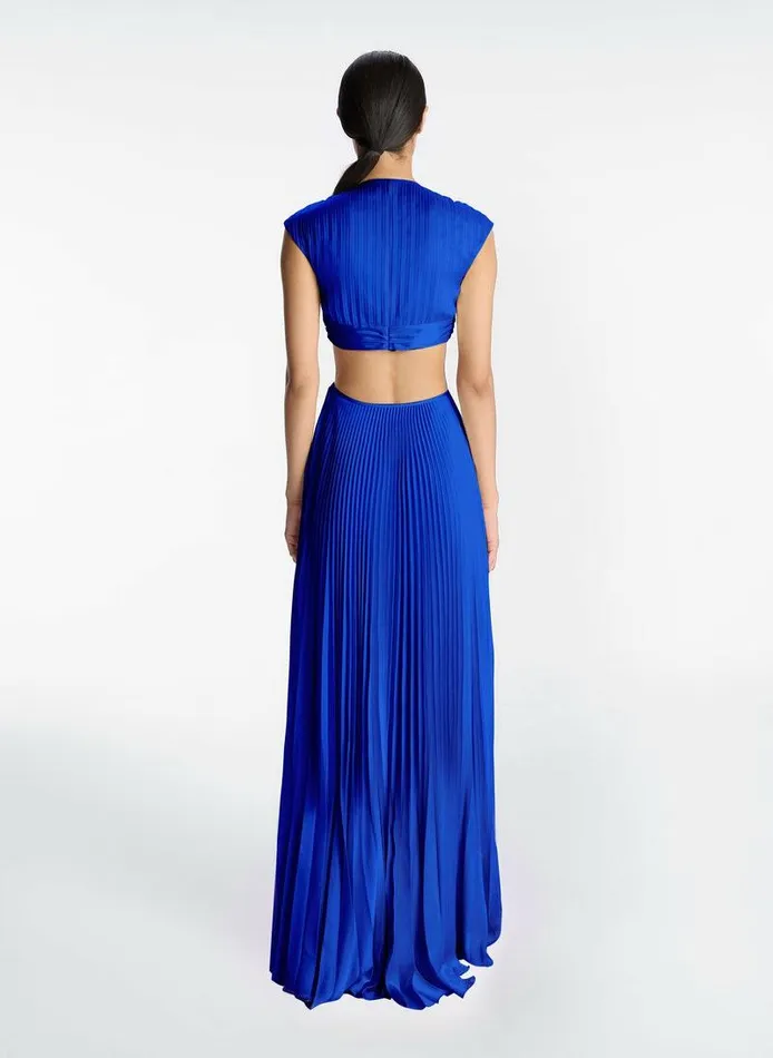 Accessories Women ALC Alejandra Satin Pleated Dress Cyan Accessories Women ALC Alejandra Satin Pleated Dress Cyan