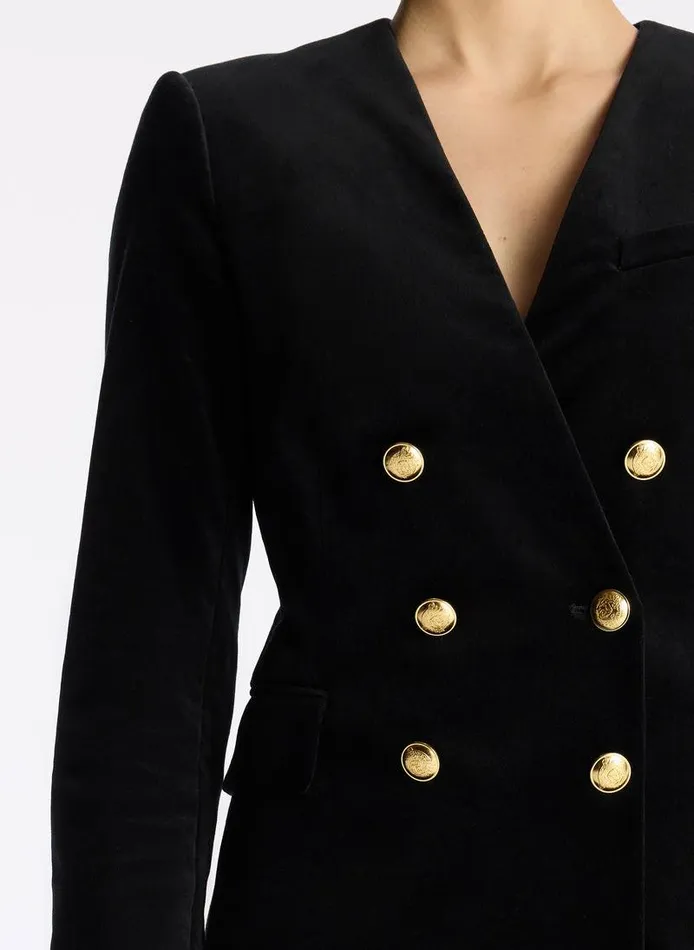 Accessories Women ALC Chelsea Velvet Mini Dress Black