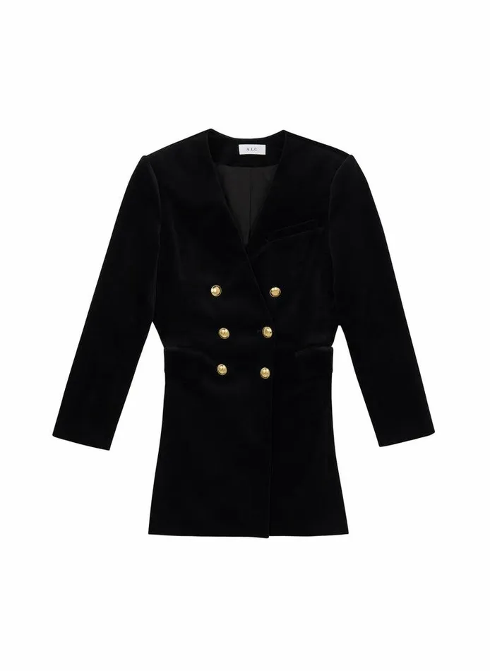Accessories Women ALC Chelsea Velvet Mini Dress Black
