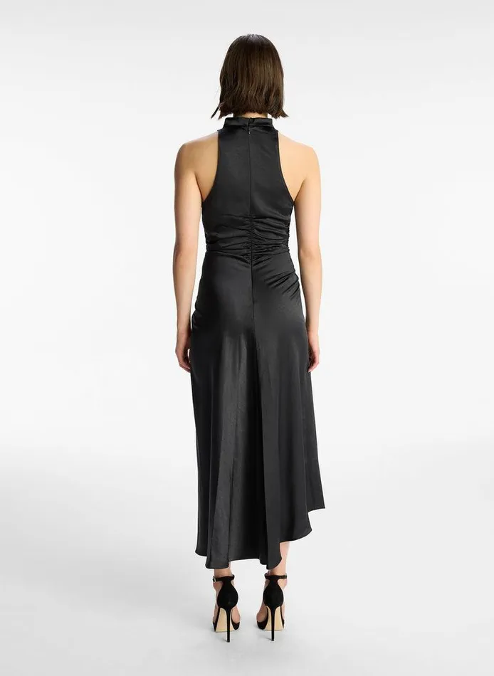 Accessories Women ALC Inez Satin Midi Dress Black Accessories Women ALC Inez Satin Midi Dress Black