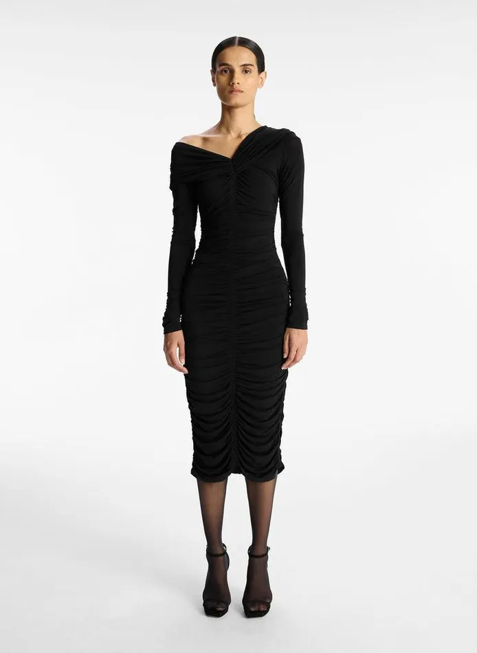 Accessories Women ALC Marie Jersey Midi Dress Black