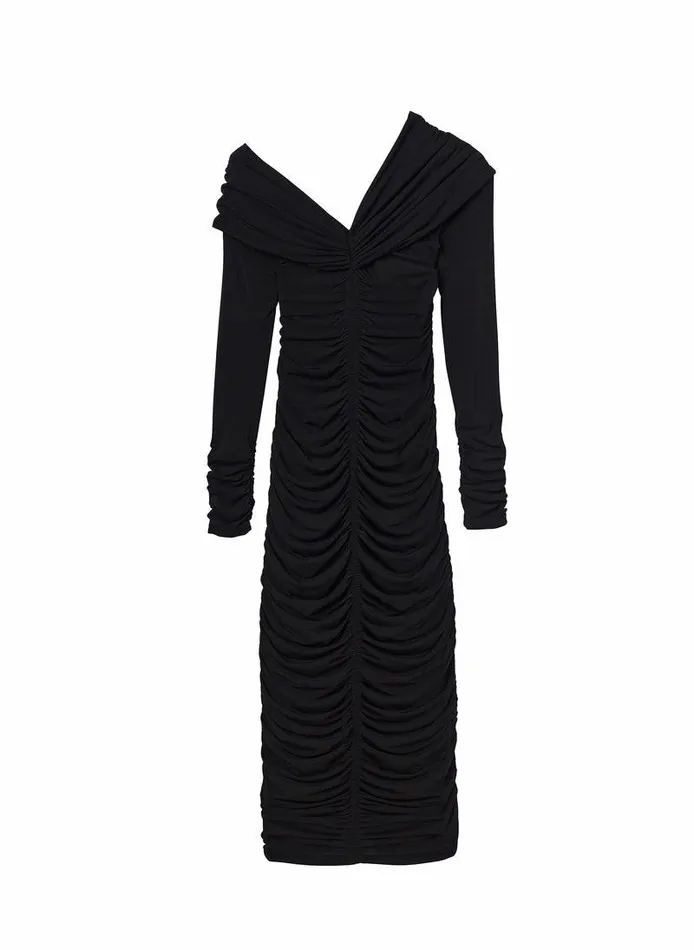 Accessories Women ALC Marie Jersey Midi Dress Black Accessories Women ALC Marie Jersey Midi Dress Black
