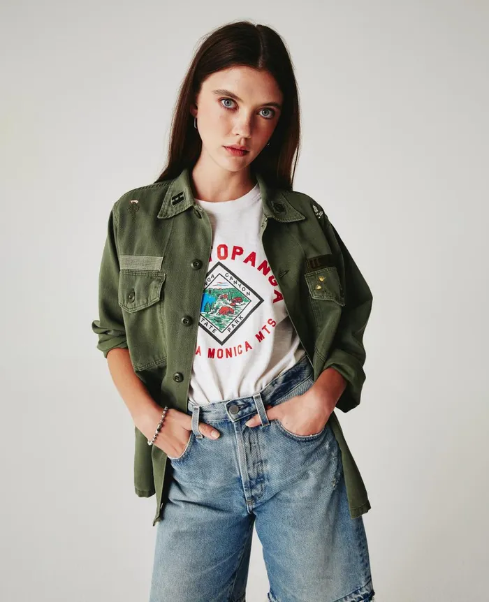 AG Jeans Blake Jacket Eb Super Bloom Vintage Green WomenMen Jackets