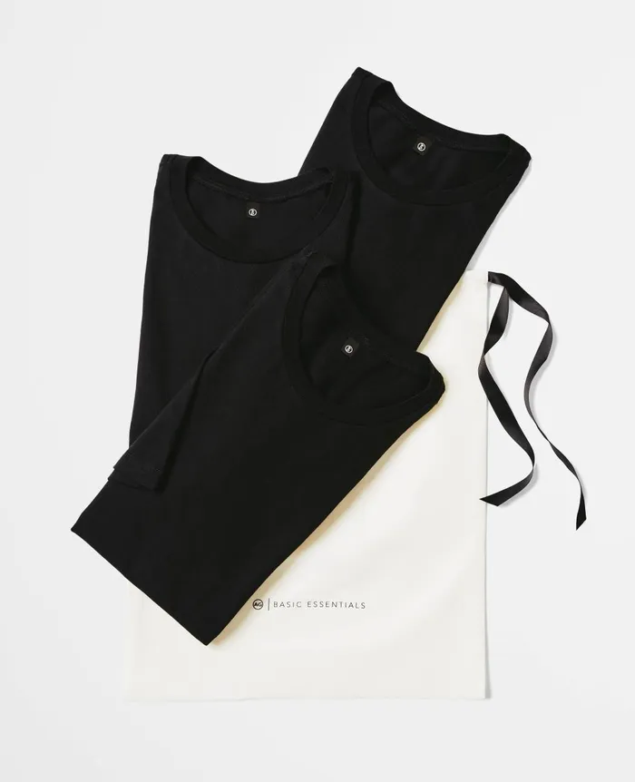 AG Jeans Bryce Crew Pack Essential True Black Men Tees AG Jeans Bryce Crew Pack Essential True Black Men Tees