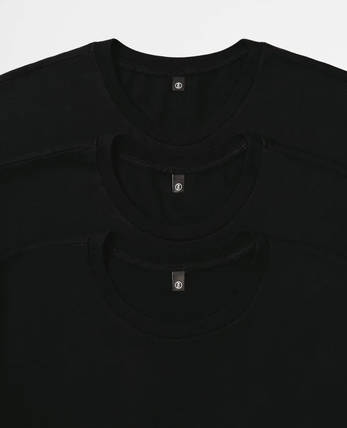 AG Jeans Bryce Crew Pack Essential True Black Men Tees AG Jeans Bryce Crew Pack Essential True Black Men Tees