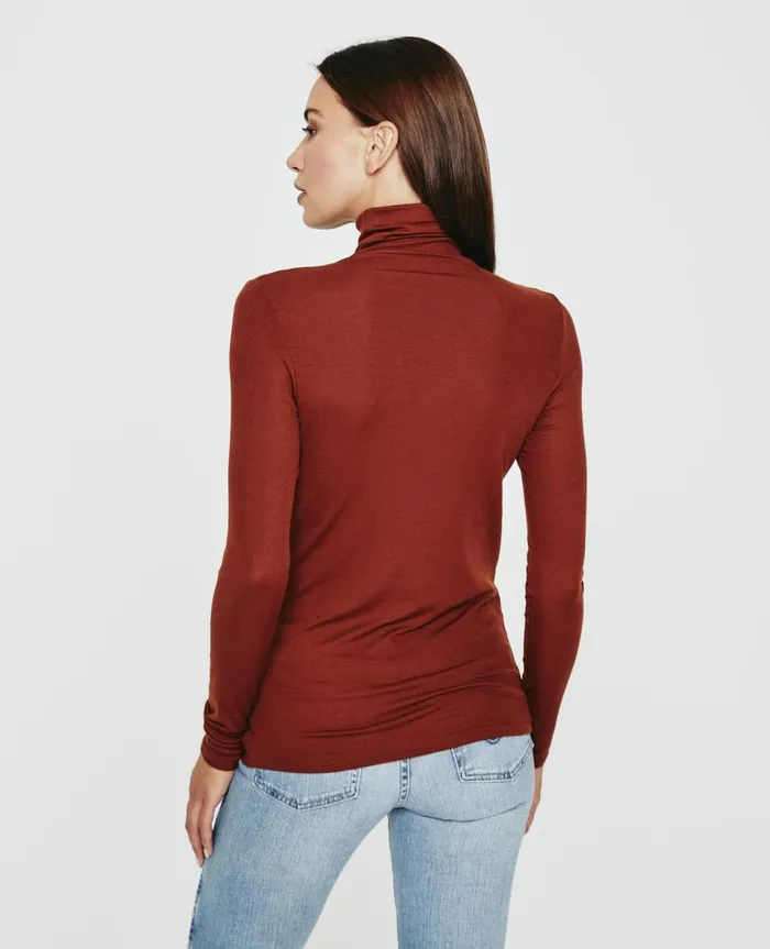 AG Jeans Chels Turtleneck Fired Copper Women Tops and Shirts AG Jeans Chels Turtleneck Fired Copper Women Tops and Shirts