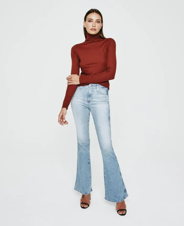 AG Jeans Chels Turtleneck Fired Copper Women Tops and Shirts AG Jeans Chels Turtleneck Fired Copper Women Tops and Shirts