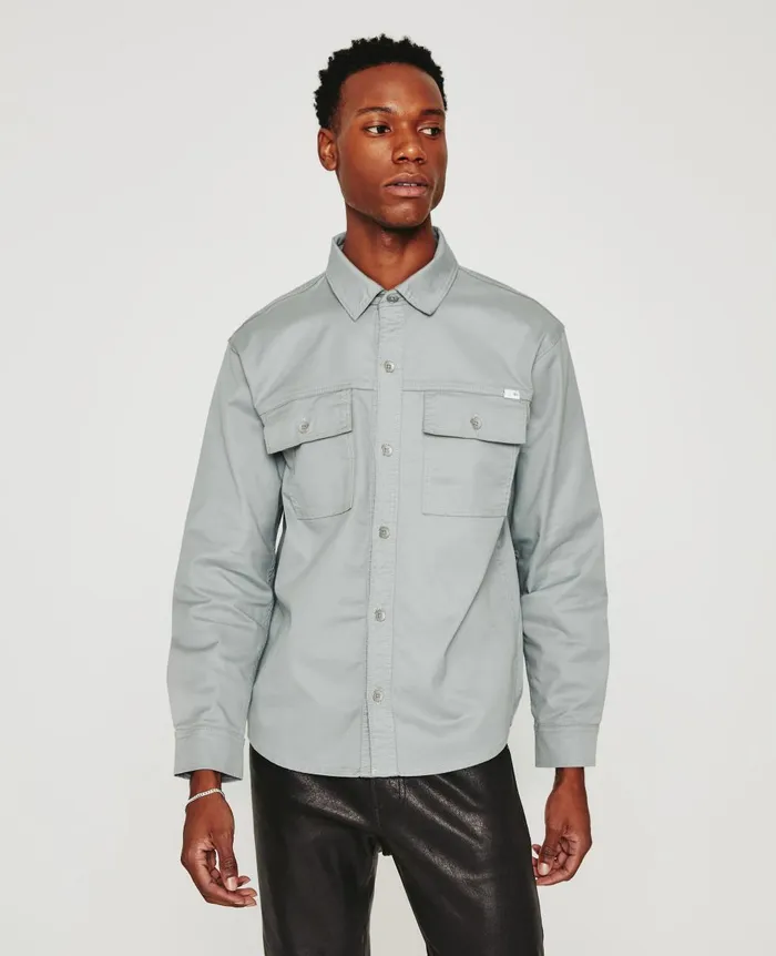 AG Jeans Elias Shirt Jacket Timber Wolf Men Shirts
