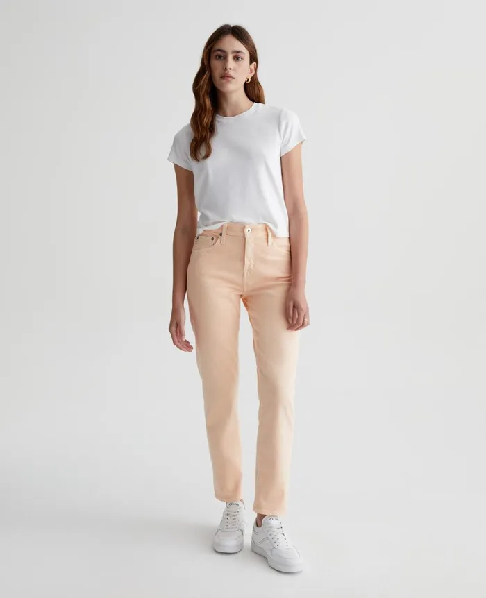 AG Jeans ExBoyfriend Slim 5 Years Hiwhite Mellow Peach Women Denim