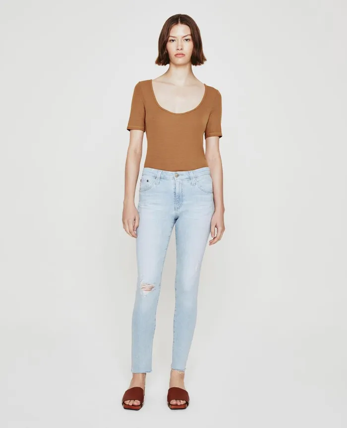 AG Jeans Jaxon Scoop Tree Bark Women Tops and Shirts