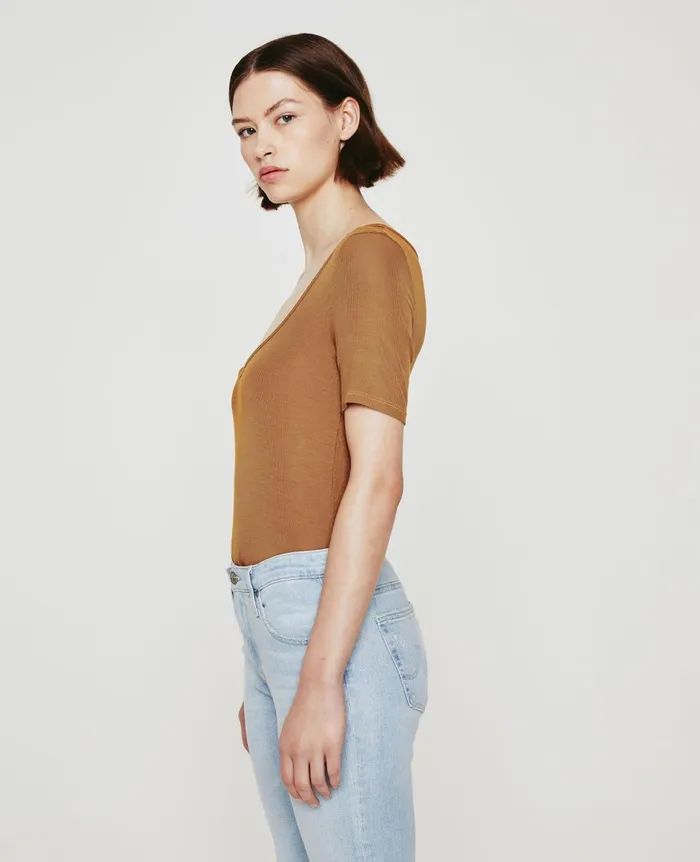 AG Jeans Jaxon Scoop Tree Bark Women Tops and Shirts