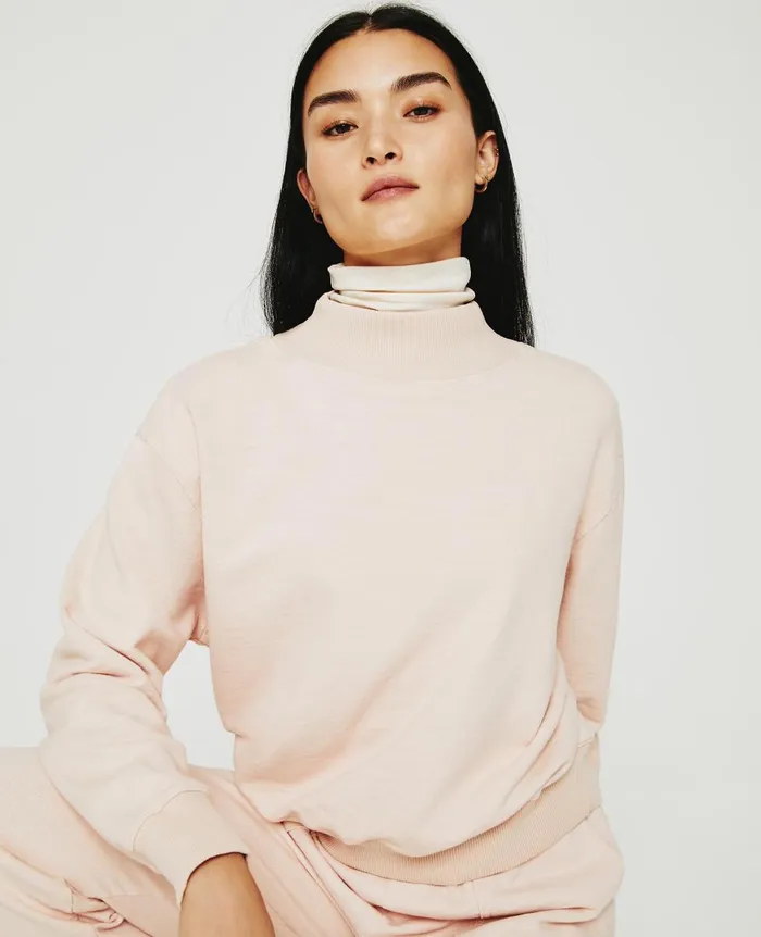 AG Jeans Nova Mock Vintage Pink Women Sweatshirts