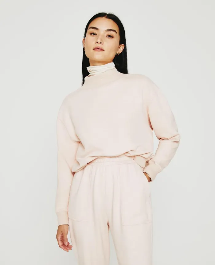 AG Jeans Nova Mock Vintage Pink Women Sweatshirts AG Jeans Nova Mock Vintage Pink Women Sweatshirts