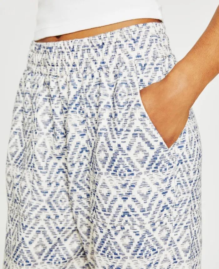 AG Jeans Nova Sweatpant Diamond Chevron Blue Multi Women Pants