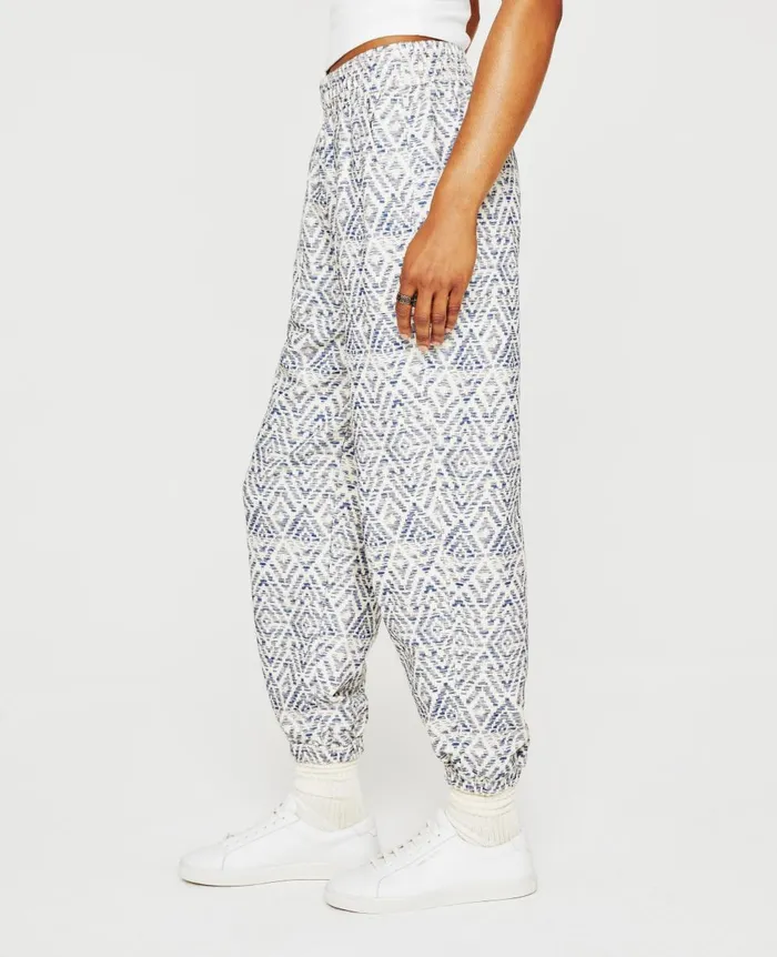 AG Jeans Nova Sweatpant Diamond Chevron Blue Multi Women Pants