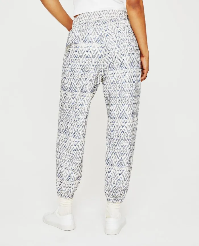 AG Jeans Nova Sweatpant Diamond Chevron Blue Multi Women Pants