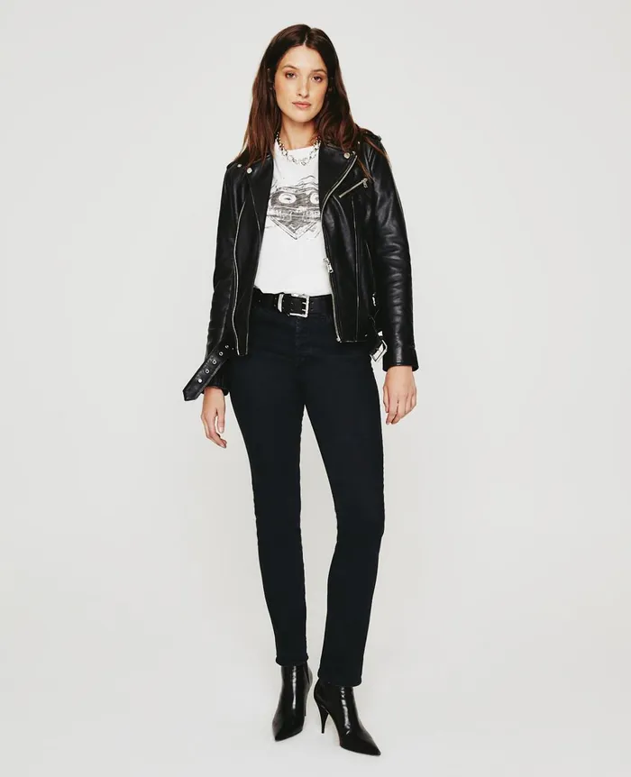 Alexxis Slim 3 Years Sulfur Black Women AG Jeans Denim