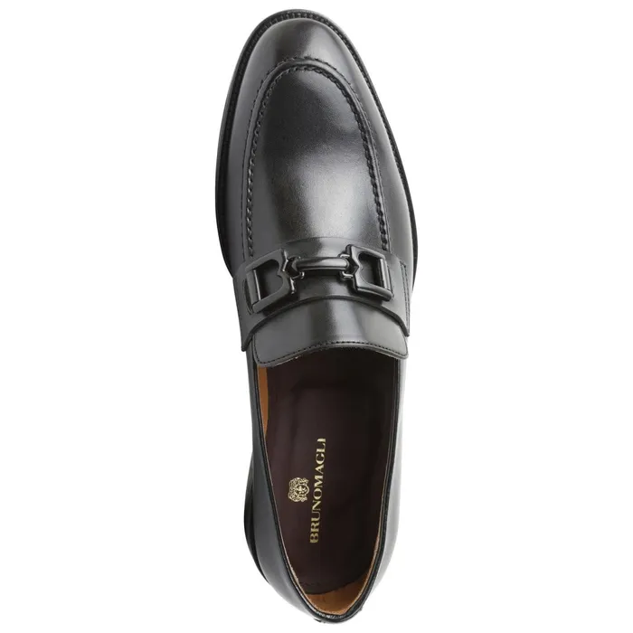 Alpha Classic Bit Leather Loafer 8211 Black Men Bruno Magli Loafers and Slipons