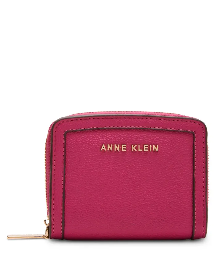 Anne Klein AK Small Curved Wallet Hibiscus Pink Women Handbags