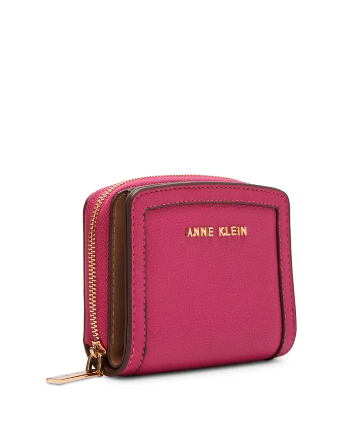 Anne Klein AK Small Curved Wallet Hibiscus Pink Women Handbags