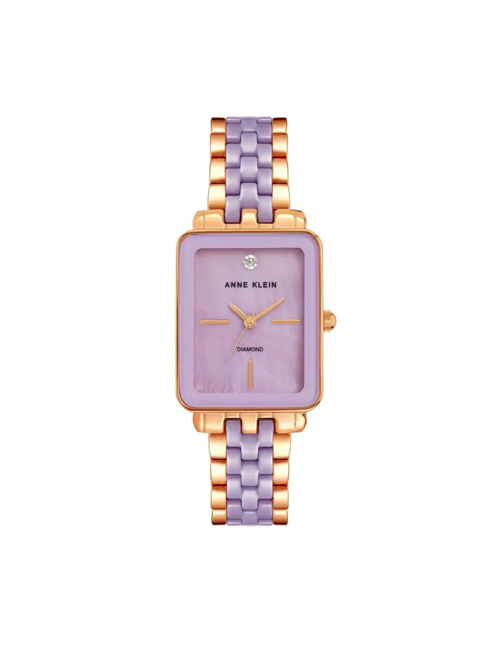 Anne Klein Ceramic Diamond Dial Watch Lavender Women Watches 038 Jewelry