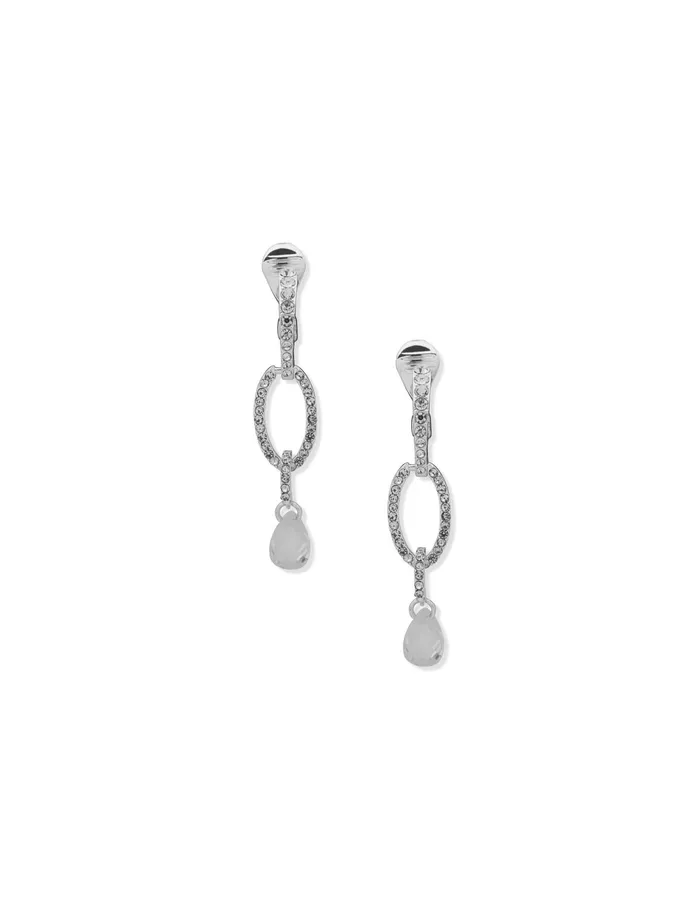 Anne Klein Double Drop Pear Stone Clip Earrings Silver Tone Women Watches 038 Jewelry Anne Klein Double Drop Pear Stone Clip Earrings Silver Tone Women Watches 038 Jewelry