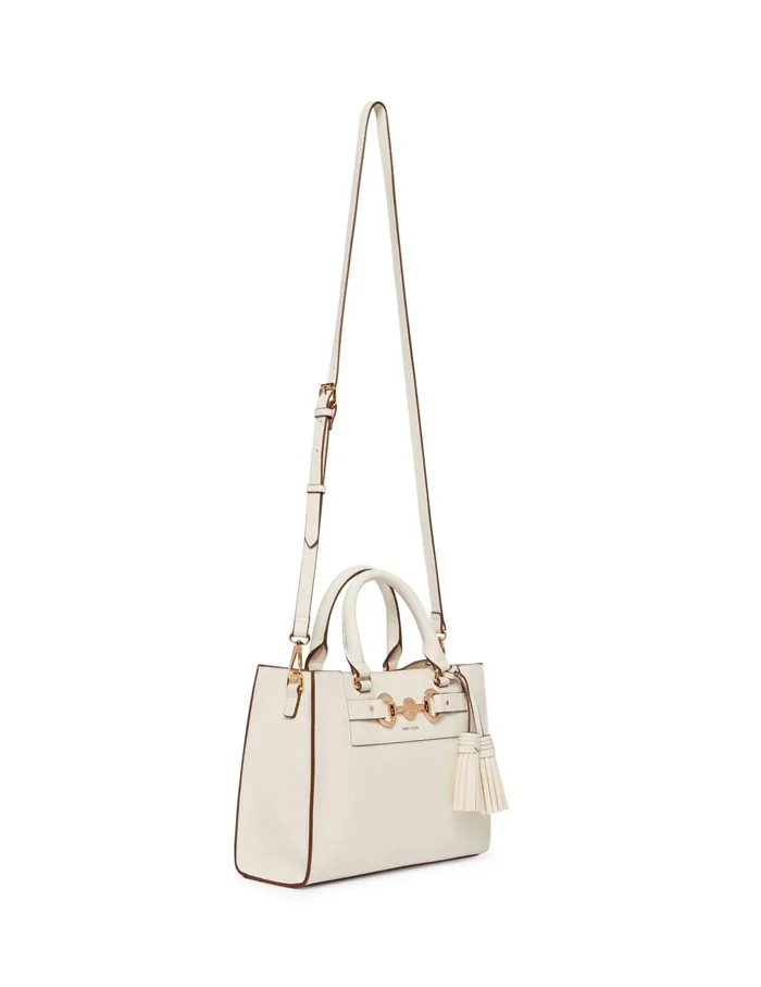 Anne Klein EW Horsebit Satchel Anne White Women Handbags