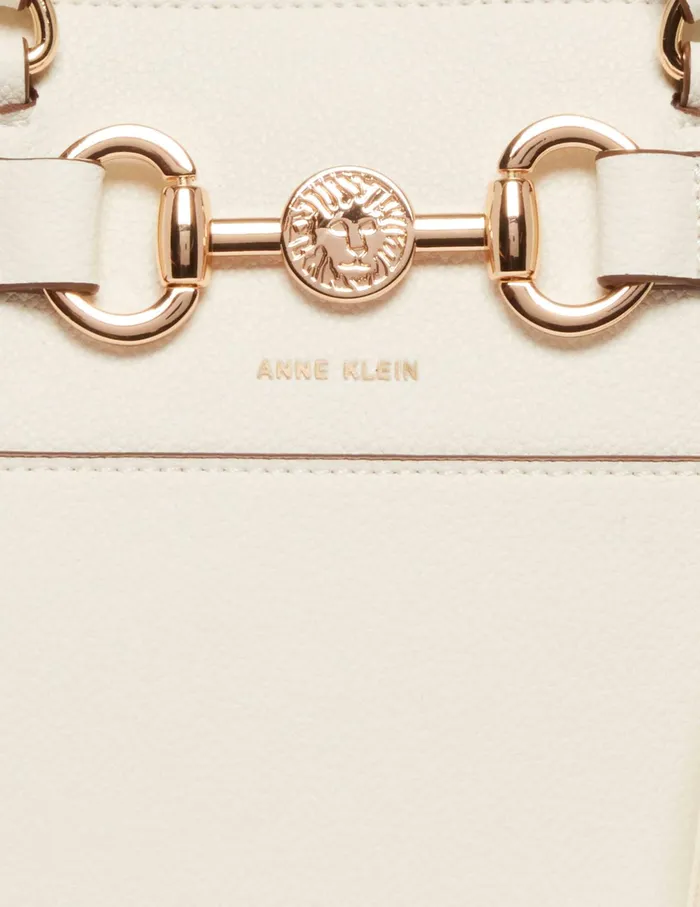 Anne Klein EW Horsebit Satchel Anne White Women Handbags