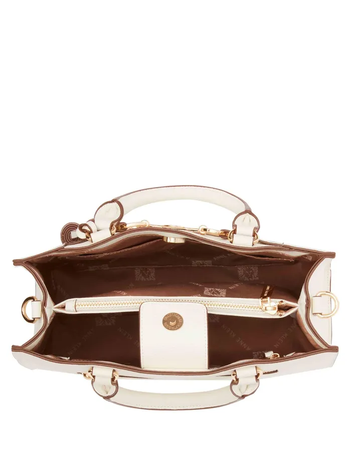 Anne Klein EW Horsebit Satchel Anne White Women Handbags