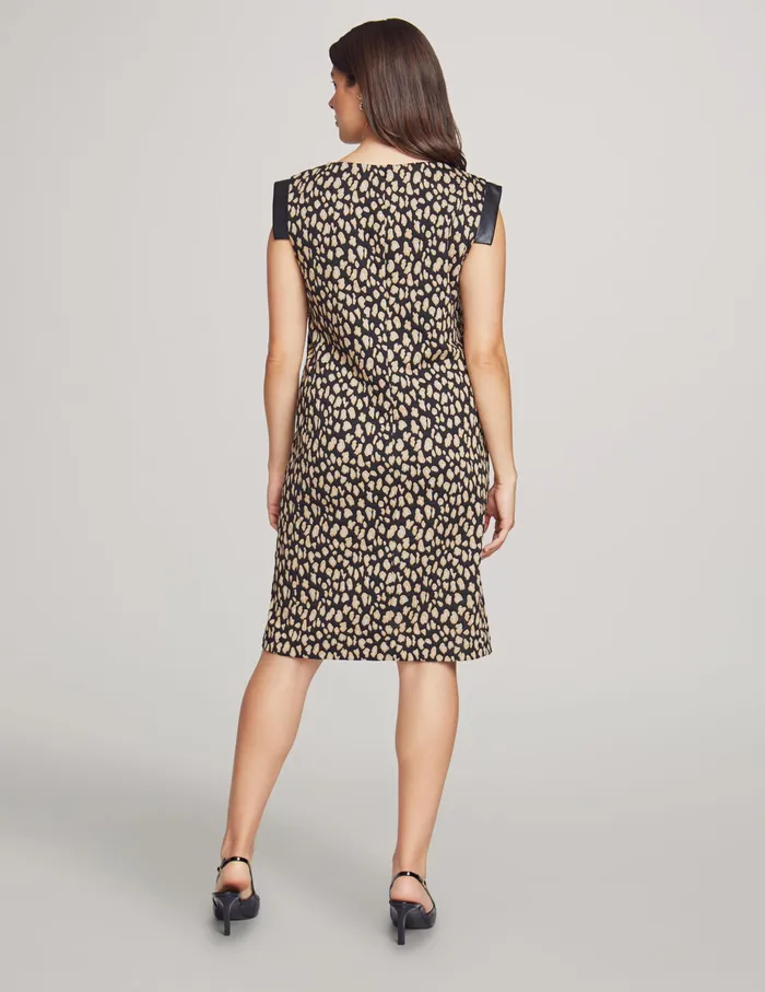 Anne Klein Envelope Shoulder Shift Dress Anne Black Multi Women Clothing