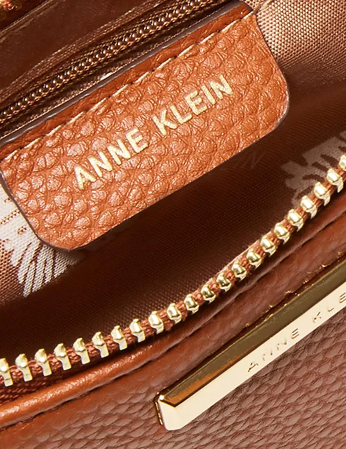 Anne Klein Mini Crossbody With Swag Chain Saddle Women Handbags